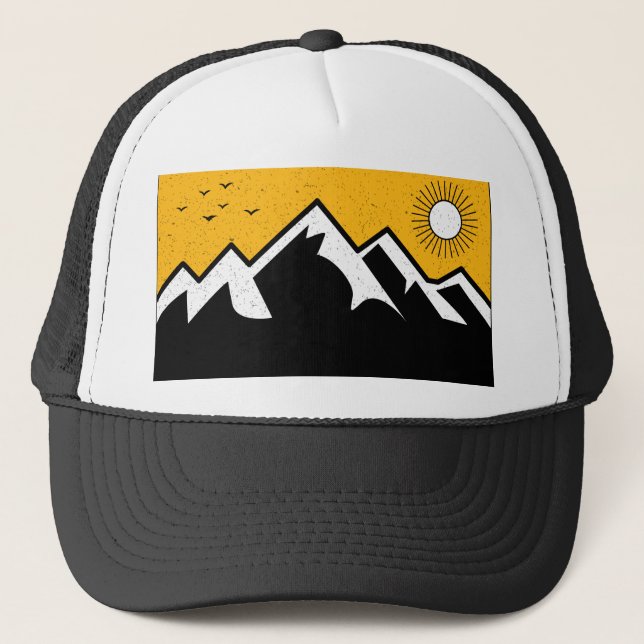 Vintage Olympic National Park Washington Souvenir Trucker Hat (Front)