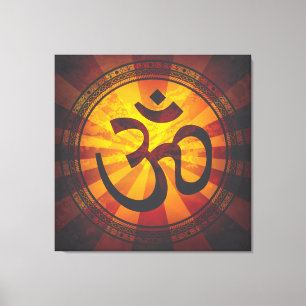 Vintage Om Symbol Canvas Print