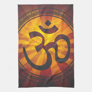 Vintage Om Symbol Kitchen Towel