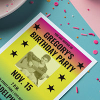 Vintage Ombre Concert Poster with Photo Custom