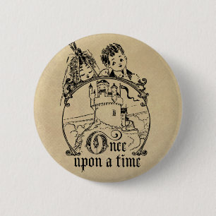Vintage Once Upon a Time Apparel, Decor, and Gifts 2 Inch Round Button