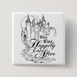 Vintage Once Upon a Time Apparel, Decor, and Gifts 2 Inch Square Button