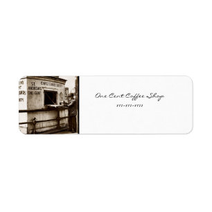 Vintage One Cent Coffee Sign