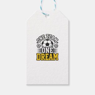 Vintage One Team One Dream Soccer Shirt Design_1 Gift Tags
