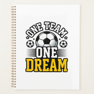 Vintage One Team One Dream Soccer Shirt Design_1 Planner
