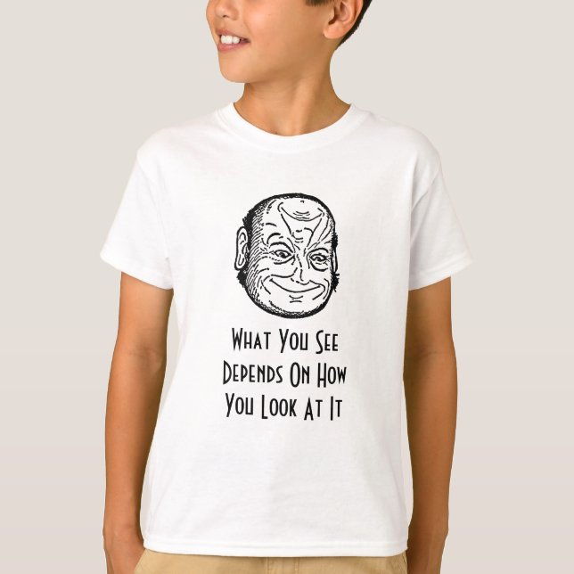 Vintage Op Illusion perspective View Depends Shirt (Front)