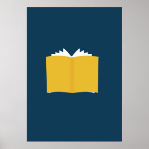 Vintage Open Book Poster