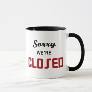 Vintage Open Closed Sign Mug