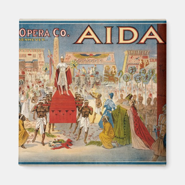 Vintage Opera Aida Artwork Magnet (Front)