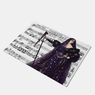Vintage Opera Gothic Queen of the Night Art  Doormat