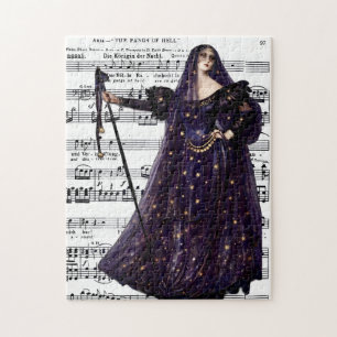 Vintage Opera Gothic Queen of the Night Art  Jigsaw Puzzle