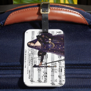 Vintage Opera Gothic Queen of the Night Art Luggage Tag