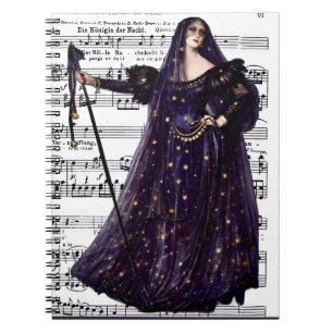 Vintage Opera Gothic Queen of the Night Art  Notebook
