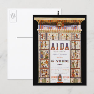 Vintage Opera Music, Egyptian Aida by Verdi Postcard