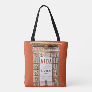 Vintage Opera Music, Egyptian Aida by Verdi Tote Bag