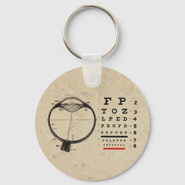 Vintage Ophthalmologist Keychain (Front)