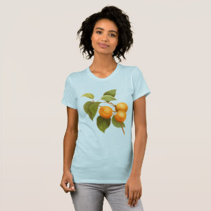 Vintage Orange Apricots Watercolor Drawing T-Shirt