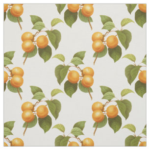 Vintage Orange Apricots Watercolor Pattern Fabric