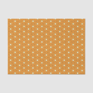 Vintage Orange Beige Triskelion Egyptian Pattern Tissue Paper