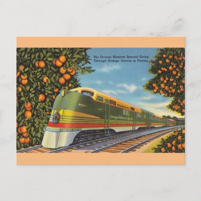Vintage Orange Blossom Special Train FL Postcard (Front)