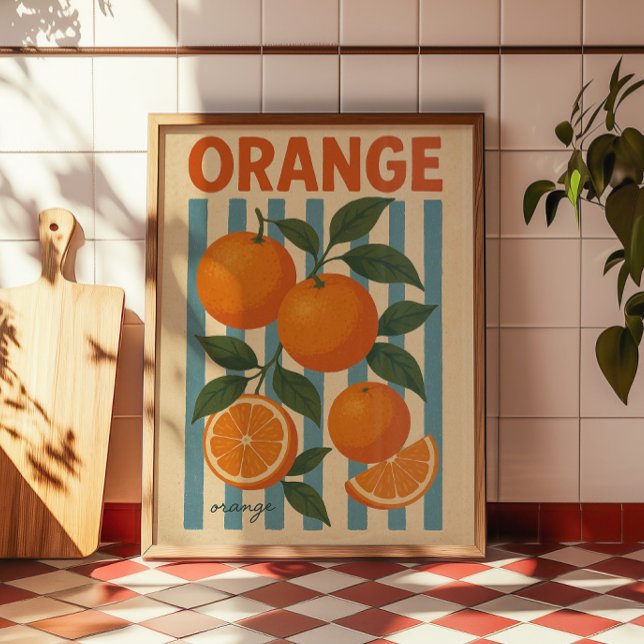 Vintage Orange Botanical Wall Art | Citrus Kitchen (Creator Uploaded)