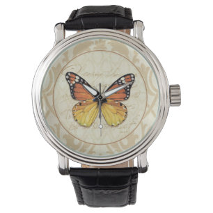 Vintage Orange Butterfly Watch