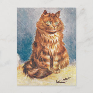 Vintage Orange Cat Postcard