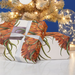 Vintage Orange Fritillaria Flowers Basilius Besler Wrapping Paper