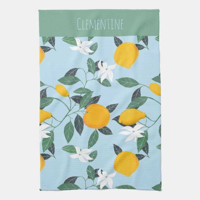 Vintage orange fruit italian kitchen towel (Vertical)