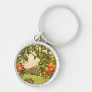Vintage Orange Grove Keychain