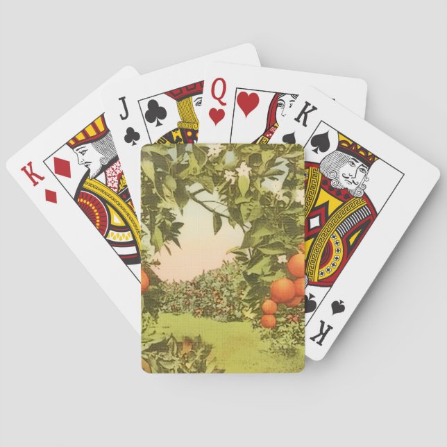 Vintage Orange Grove Playing Cards (Back)