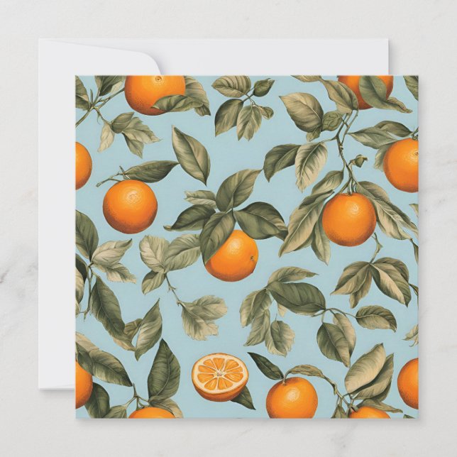 Vintage orange holiday card (Front)