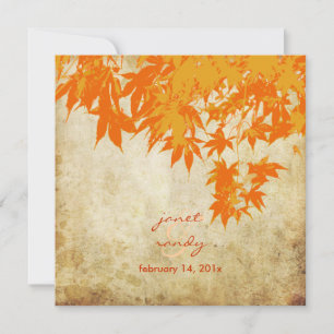 Vintage Orange Maple Leaves/fall invitations