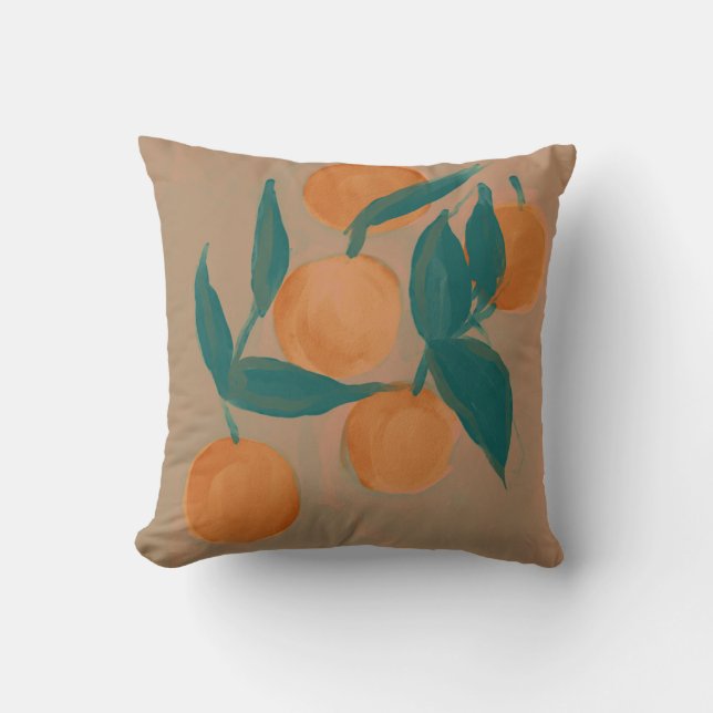 vintage orange pillow (Front)
