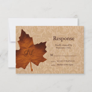 Vintage orange RSVP monogramme
