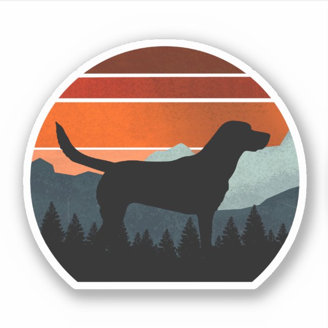 Vintage Orange Sky Mountains Wilderness Labrador  (Front)