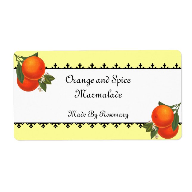 Vintage Oranges Canning or Soap Label (Front)