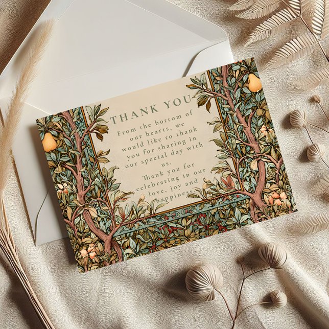 Vintage Orchard Botanical Wedding Thank You Card (Creator Uploaded)