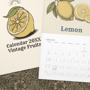 Vintage Orchard Fruits Calendar