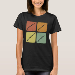 Vintage Orchestra Instrument Retro Clarinet Musici T-Shirt