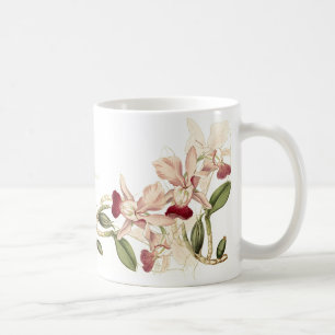 Vintage Orchid Flowers Mug