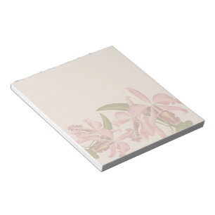 Vintage Orchid Flowers Notepad