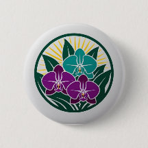 Vintage Orchid Garden Button – Timeless Elegance i