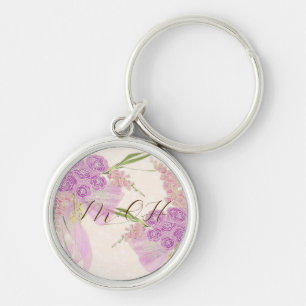Vintage Orchid Ombré Bow and Bouquet-M.O.H. Keychain