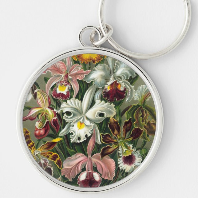 Vintage Orchids Keychain (Front)