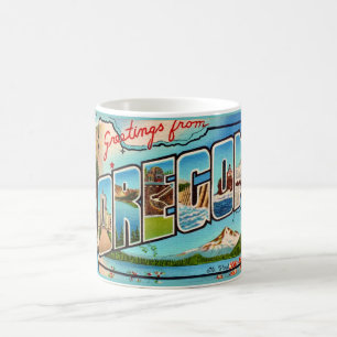 Vintage Oregon Greeting Coffee Mug