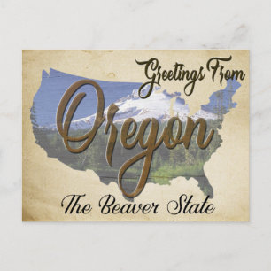 Vintage Oregon State Postcard