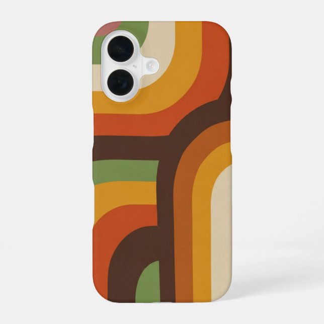 Vintage Organic Blocks iPhone 16 Case (Back)