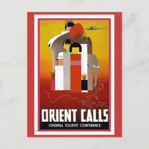 Vintage Orient Calls Postcard