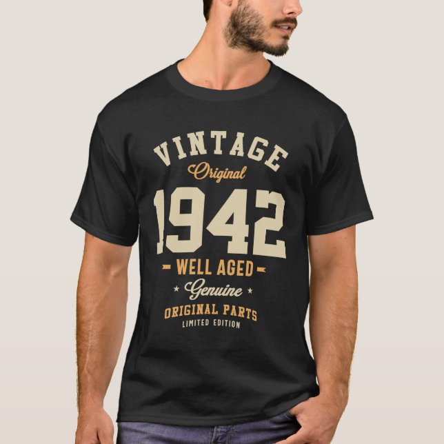 Vintage Original 1942 81st Birthday T-Shirt (Front)